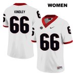 Women's Georgia Bulldogs NCAA #66 Solomon Kindley Nike Stitched White Legend Authentic College Football Jersey OJP2854PA